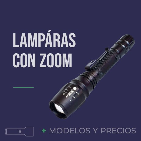 lampara led tactica en color negro